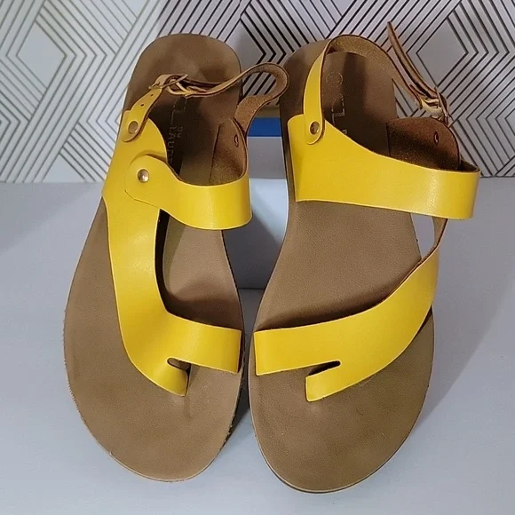 C.L. by Chinese Laundry Golden Yellow Flat Sandals - Picture 4 of 4